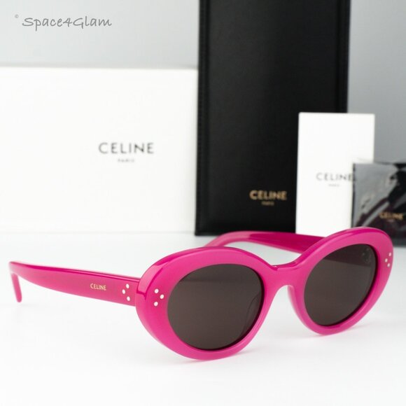 Celine Women Sunglasses Rose Pink Brown Geometric CL40193I 3 DOTS 72E BRAND NEW - Picture 1 of 8
